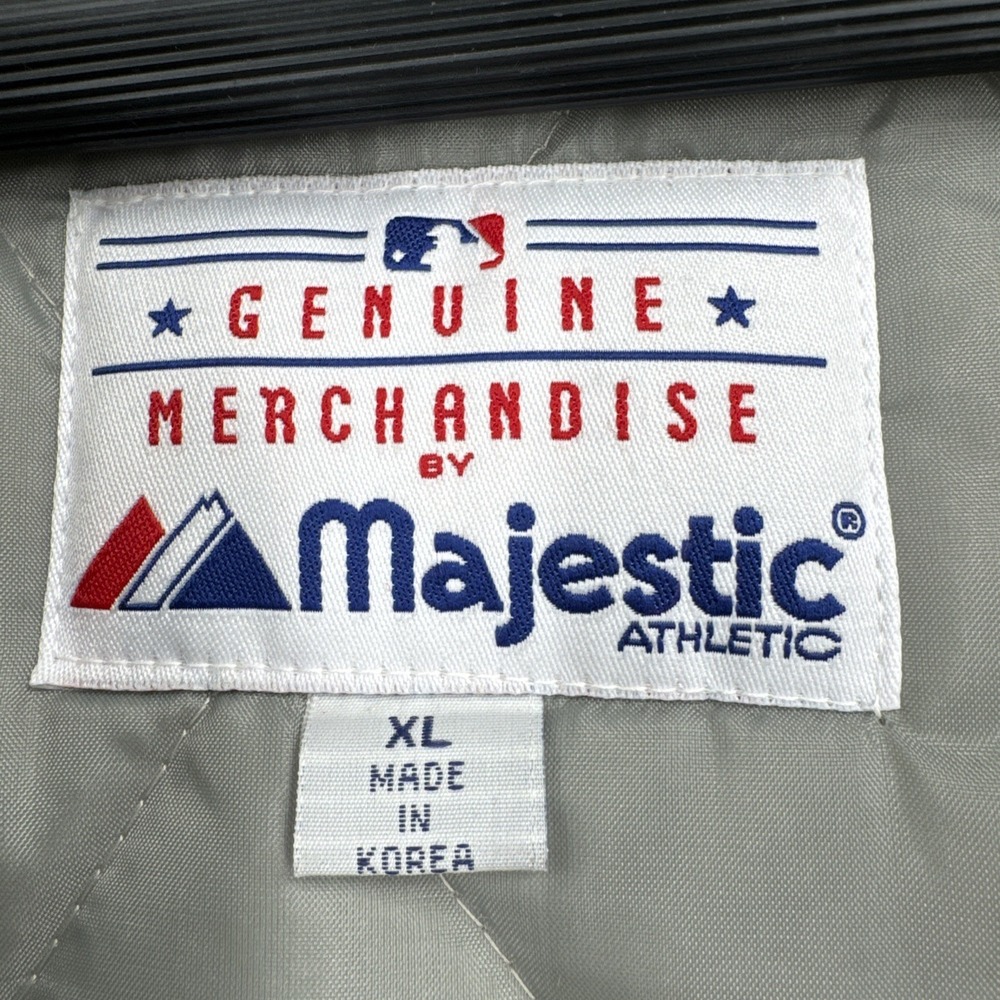 Majestic NY‎ Yankees 1/2 Zip Big Logo VTG Pullover Coat With Hood Exceptional XL - Picture 3 of 15